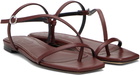 Aeyde Burgundy Ella Square-Toe Sandals