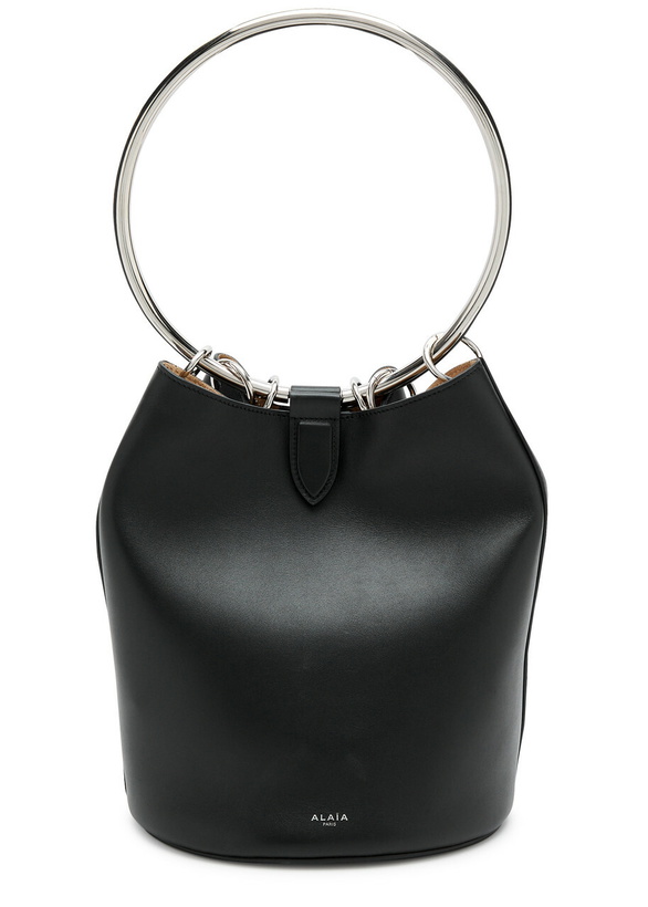 Photo: Alaïa Ring Large Leather Bucket bag - Black - One Size