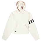 Adidas Women's Neu Classic Cropped Hoody in Wonder White