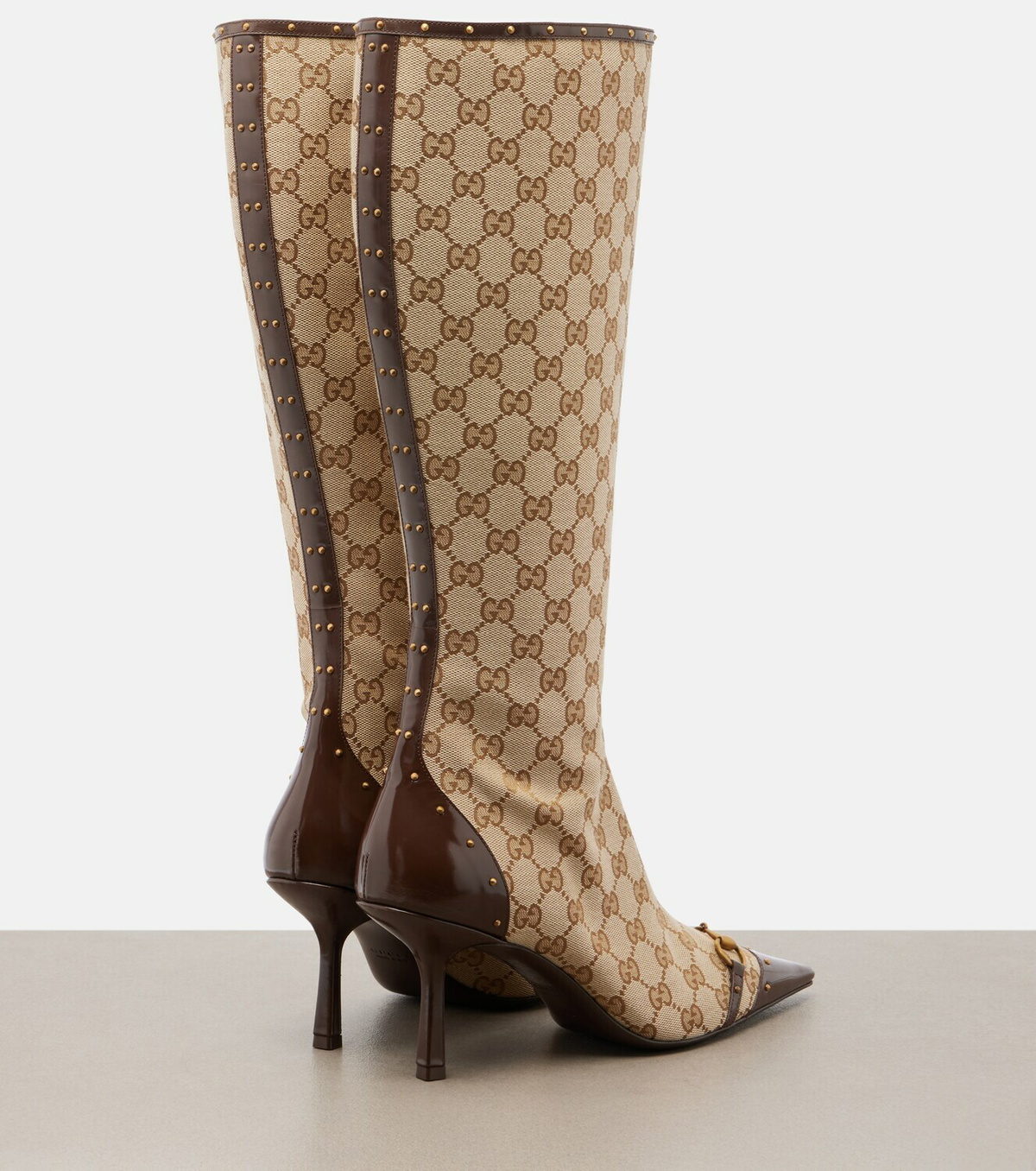 Gucci Savoy GG canvas knee-high boots