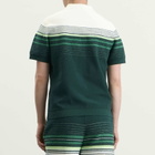 Casablanca Men's Boucle Stripe Polo Shirt in Green