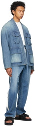 Ambush Blue Drawstring Side-Taped Jeans