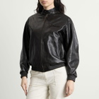 Nothing Written Women's Leather Single Rider Jacket in Black