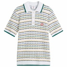 Casablanca Men's Tuck Stitch Polo Shirt in Multi