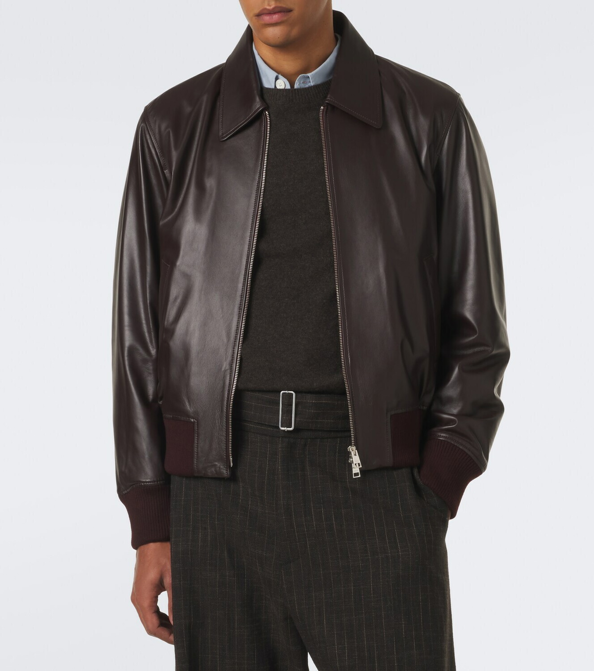 Ami Paris Leather blouson jacket