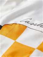 Casablanca - Logo-Embroidered Cotton-Jersey Hoodie - White