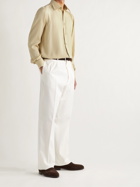 Giuliva Heritage - Luigi Slim-Fit Striped Silk-Jacquard Shirt - Neutrals