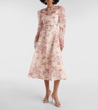 Zimmermann Matchmaker floral linen and silk midi dress