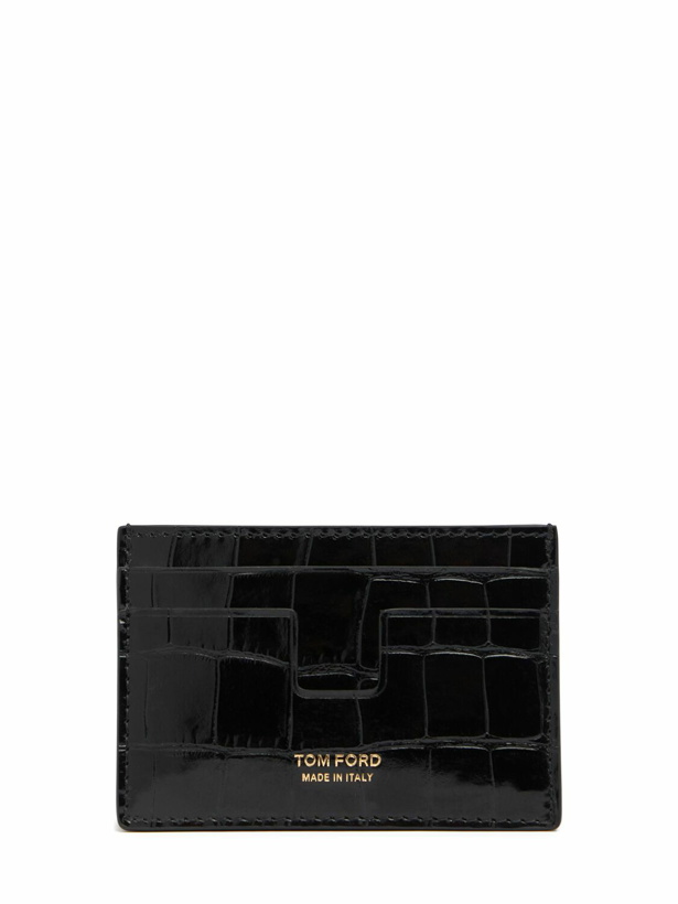 Photo: TOM FORD Shiny Croc Embossed Card Holder