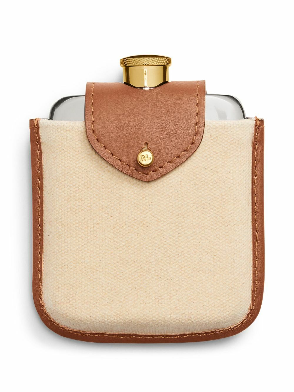 Ralph Lauren Home Brown Garrett Leather Flask