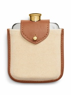 Ralph Lauren Home Brown Garrett Leather Flask