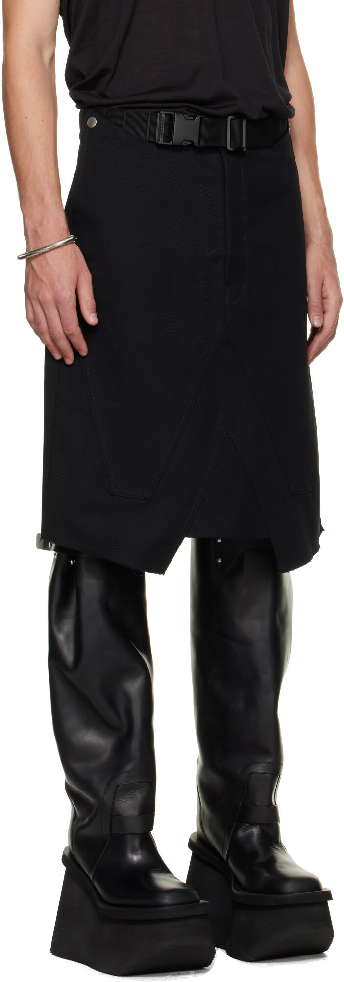 Rick Owens Black Tower Skirt