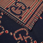 Gucci Men's Large GG Scarf in Navy