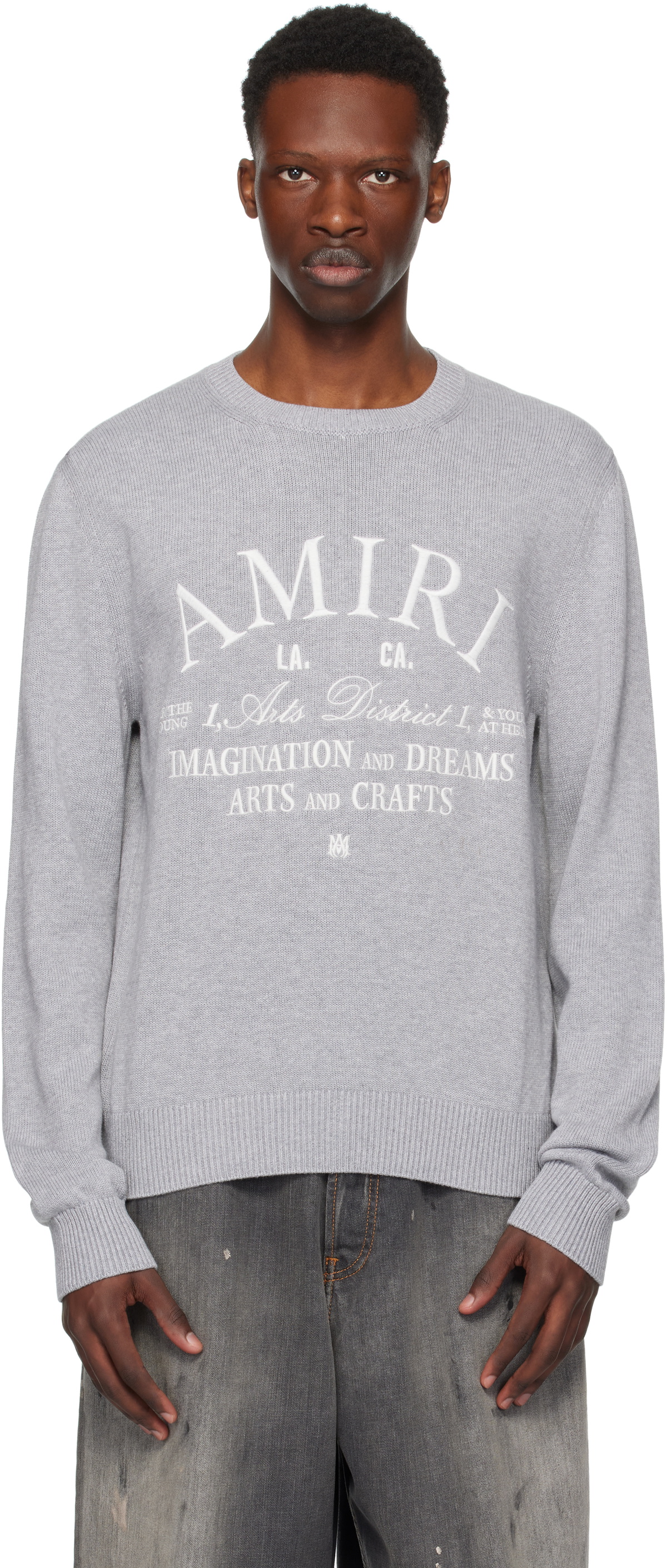 Amiri Core Hooded Cotton Sweatshirt Grey Amiri