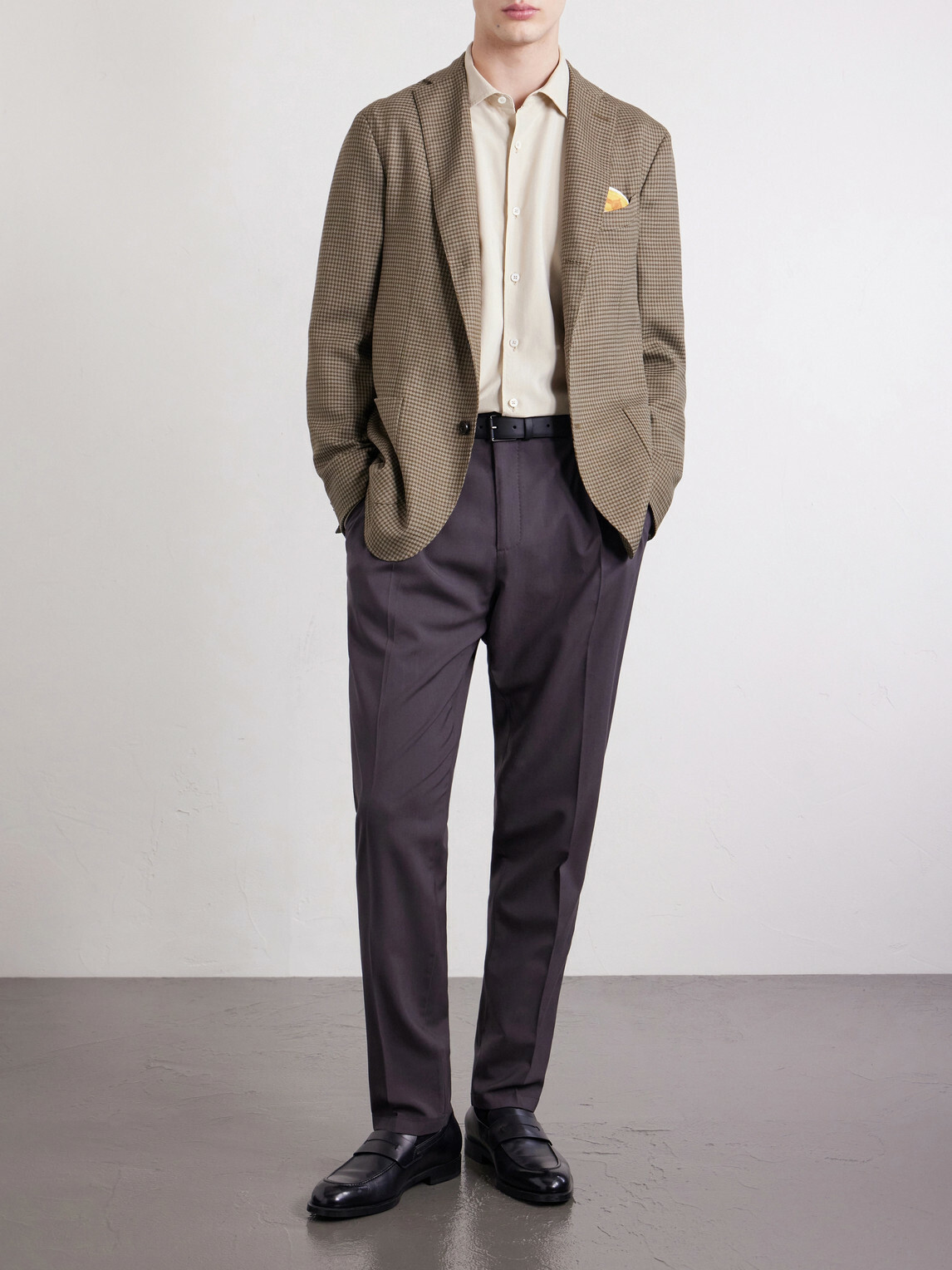 Boglioli - Houndstooth Virgin Wool-Blend Blazer - Brown