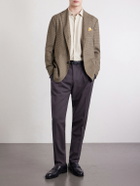 Boglioli - Houndstooth Virgin Wool-Blend Blazer - Brown
