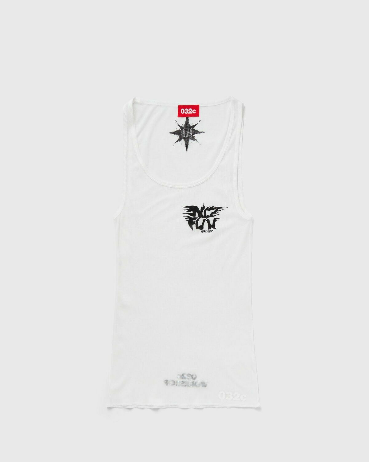 032c BLACK SUN FINE RIB TANK TOP White Womens Tops & Tank