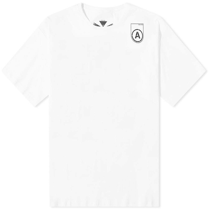 Photo: Acronym Men's Triangles Back Print T-Shirt in White
