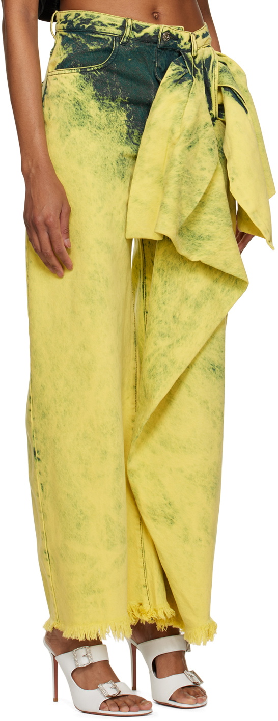 Marques Almeida Yellow Bow Jeans