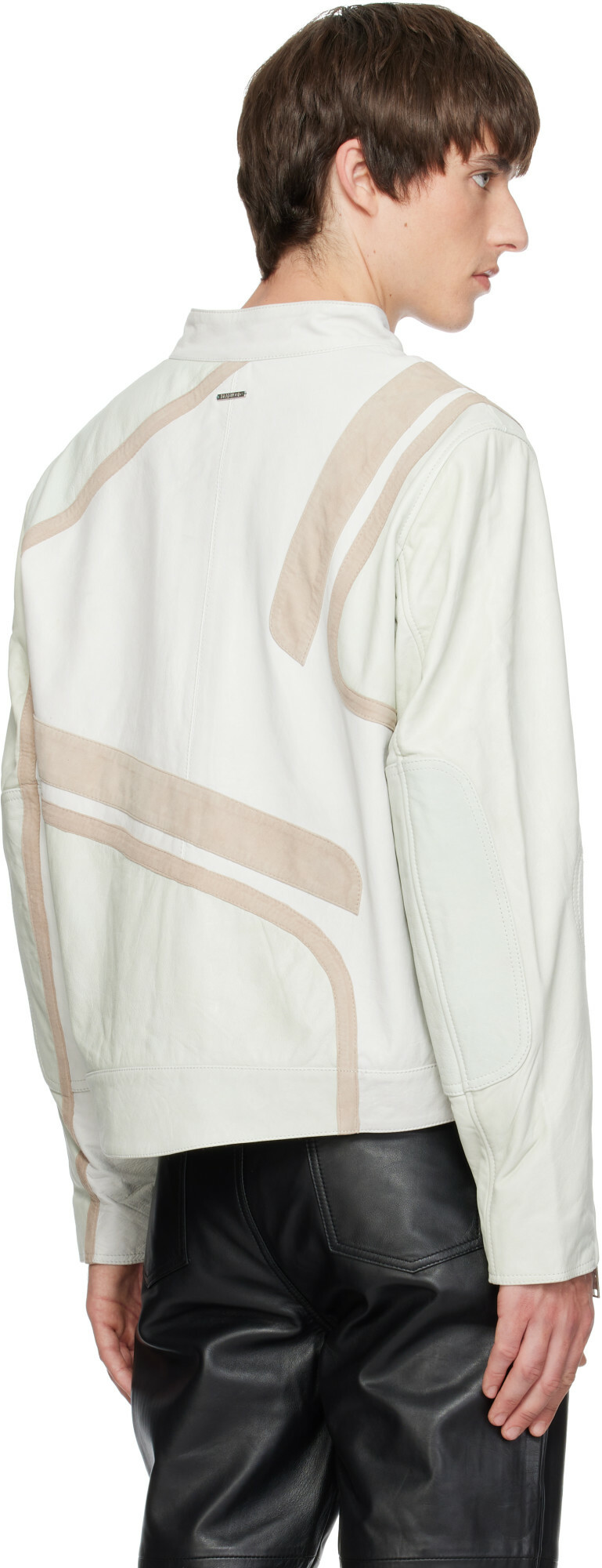 Deadwood Off-White Hiro Leather Moto Jacket