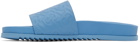 Burberry Blue Sharkfin Slide Sandals