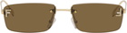 Fendi Gold 'Fendi First' Crystal Sunglasses