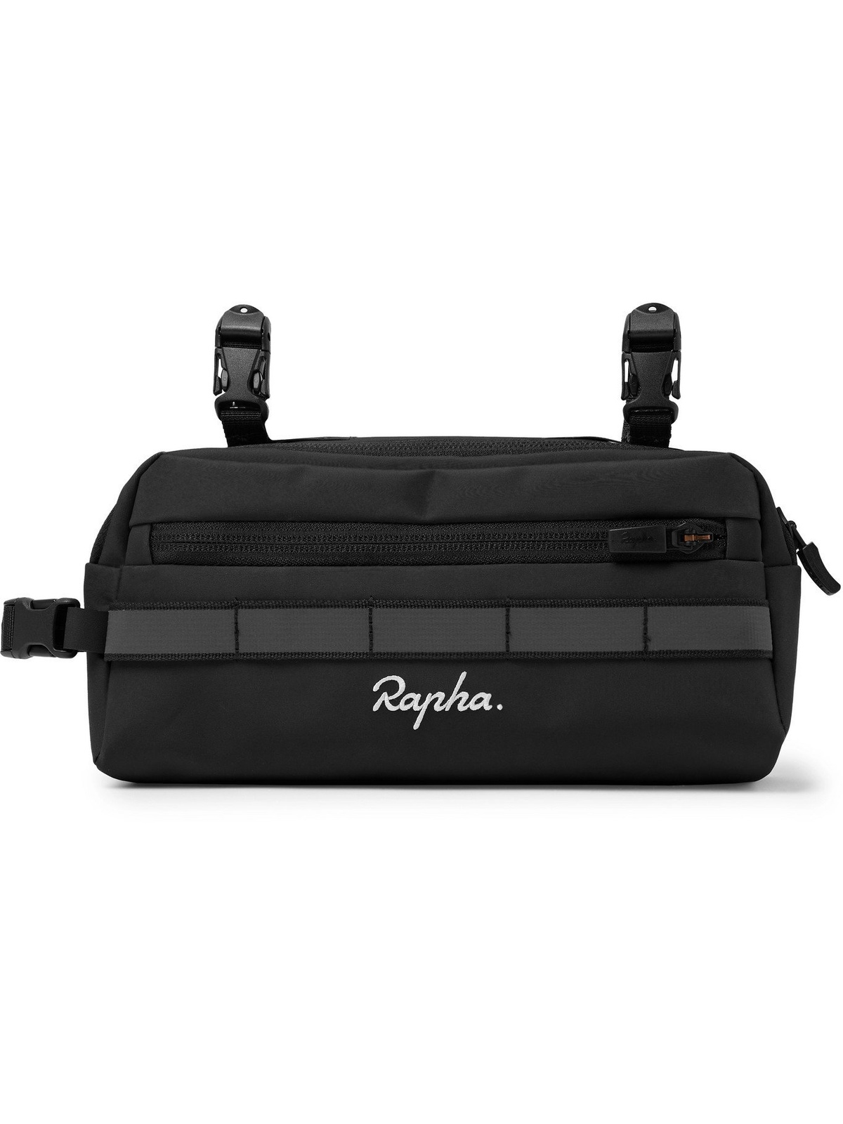 RAPHA - Logo-Embroidered Coated-Shell Cycling Bar Bag - Black Rapha