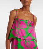 Dries Van Noten Floral satin midi dress