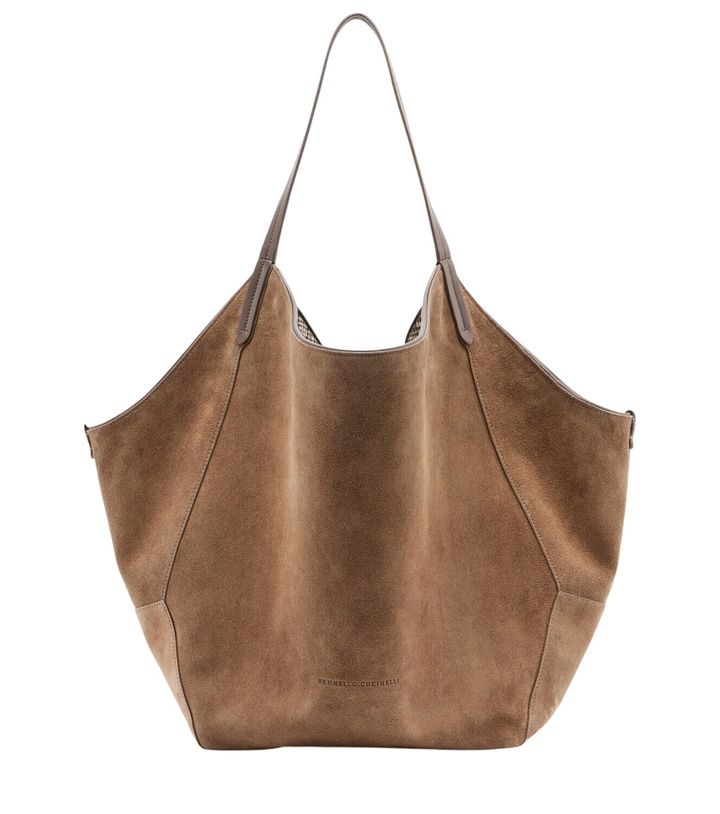 Photo: Brunello Cucinelli Medium suede tote bag