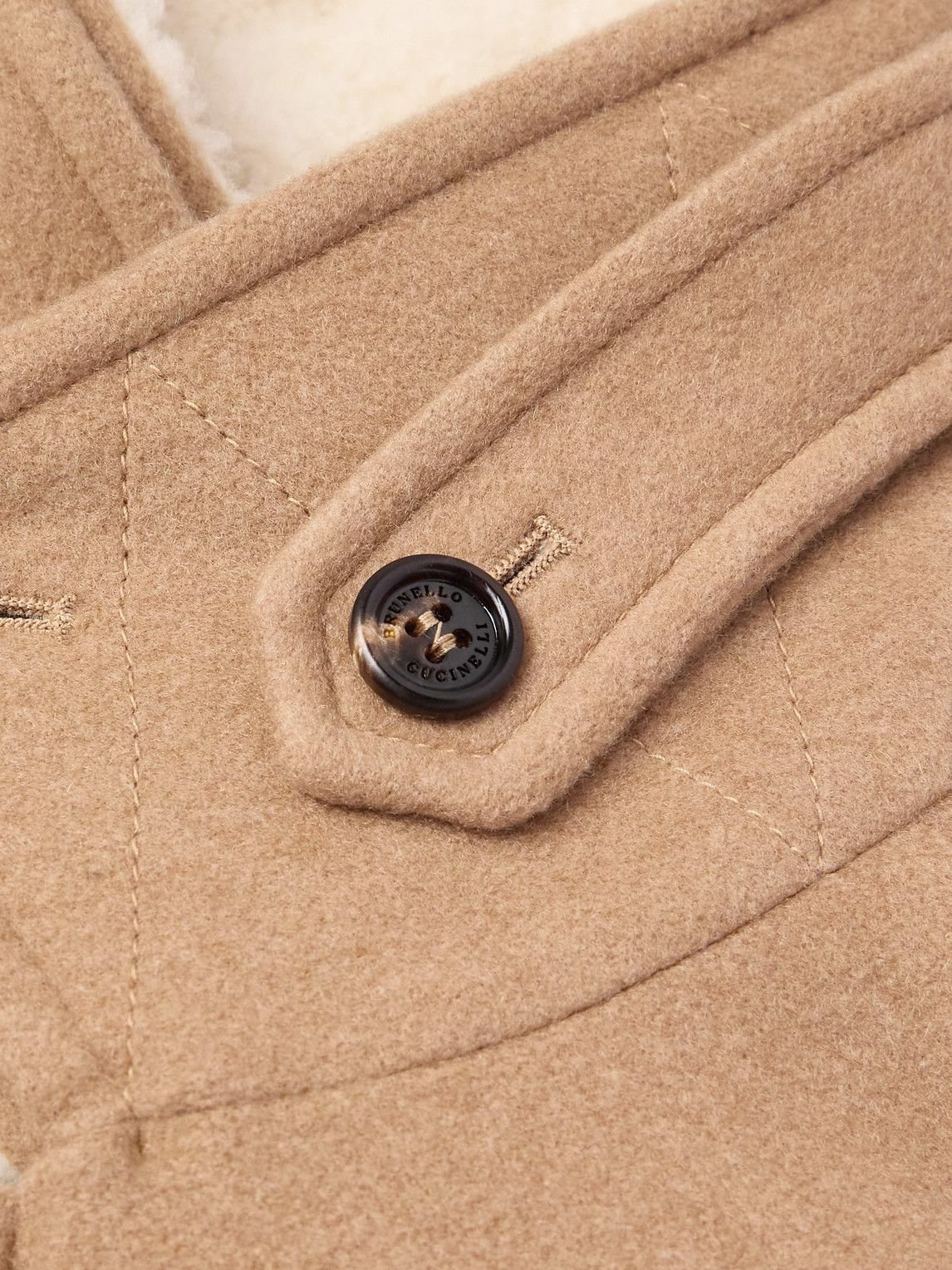 Brunello Cucinelli - Faux Shearling-Trimmed Cashmere Bomber Jacket - Neutrals