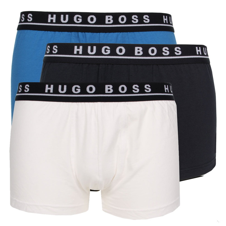 Photo: 3 Pack Trunks - White / Navy / Blue