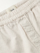 Folk - Straight-Leg Linen and Cotton-Blend Shorts - Neutrals