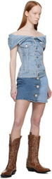 KIMHĒKIM Blue Emma Denim Miniskirt