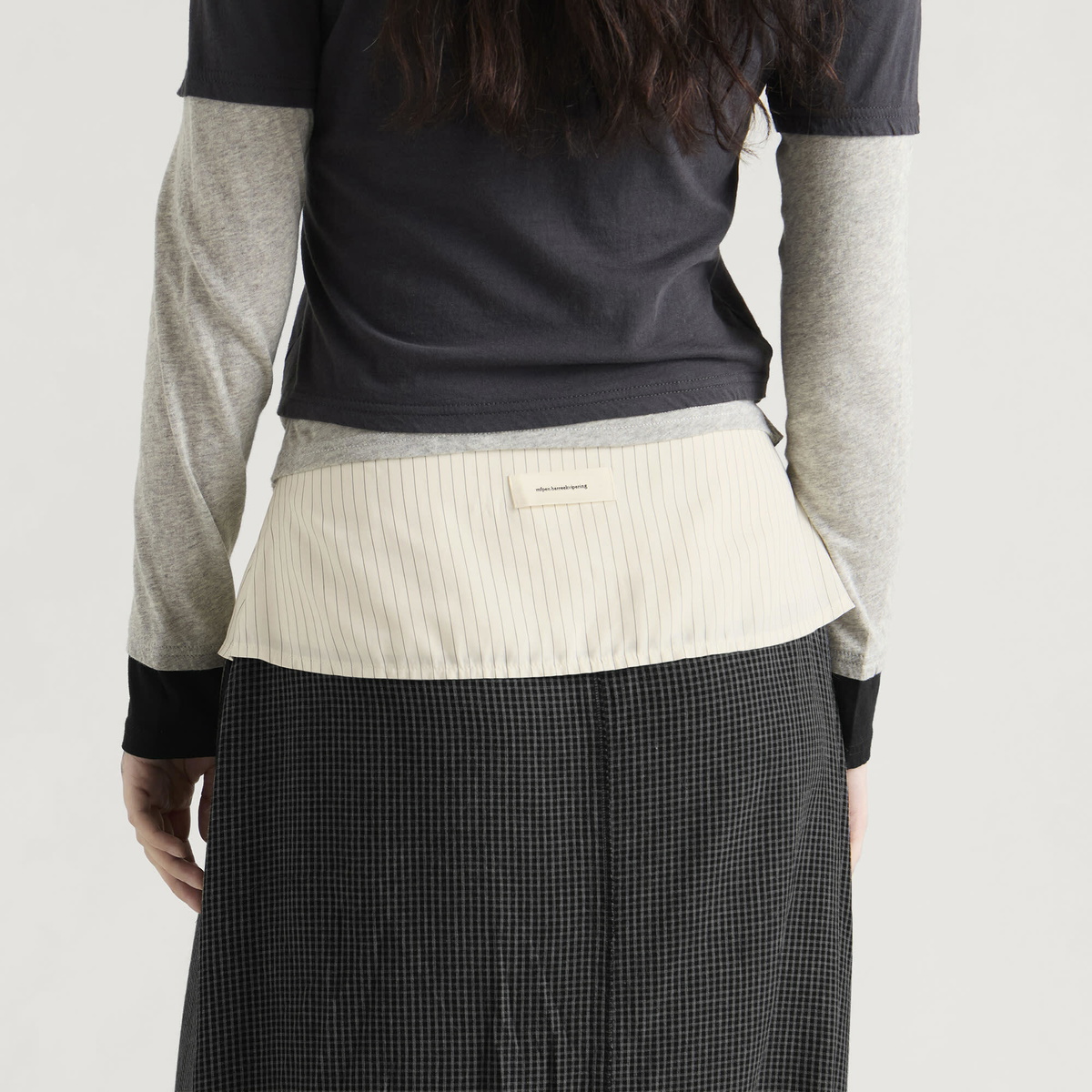 mfpen Women's Committee Skirt in Dark Grey Check