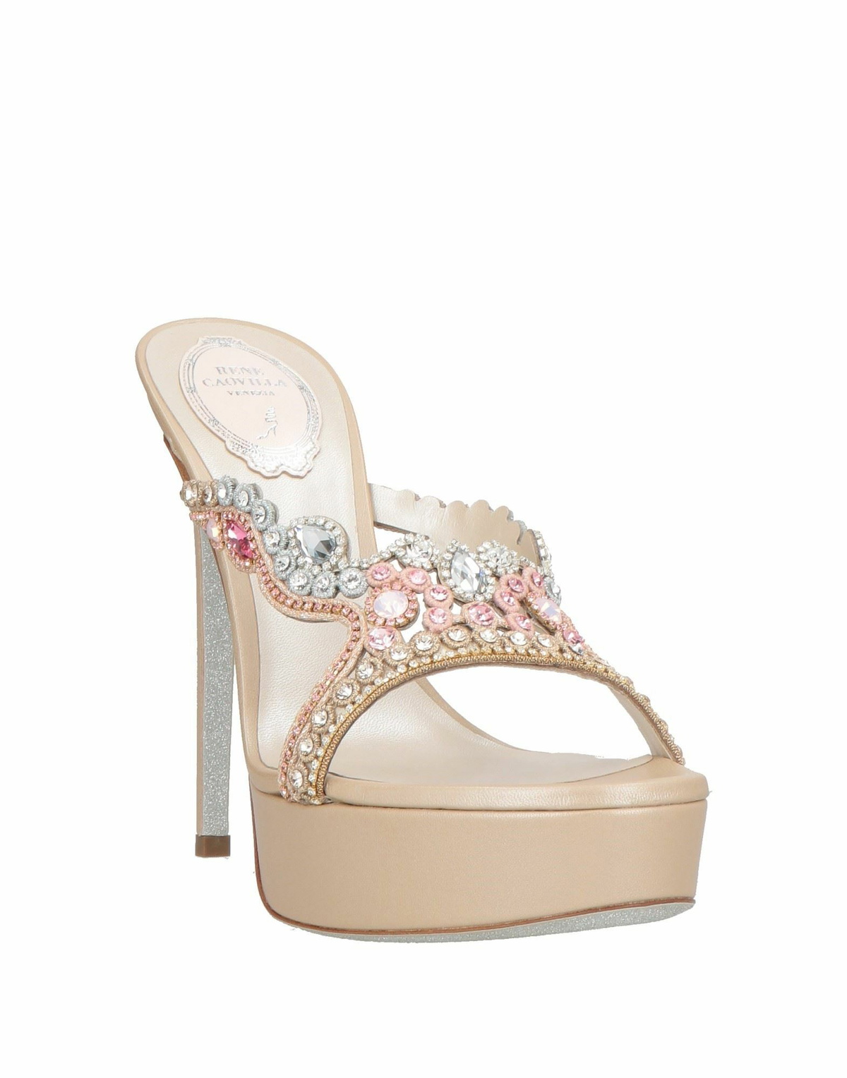 Rene' Caovilla Womens Sandals in Beige