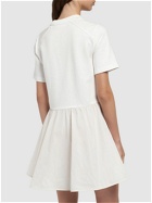 MONCLER Fit & Flare Cotton Mini Dress