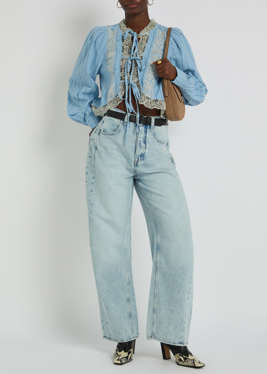 Free People Truro Wide-leg Jeans Denim