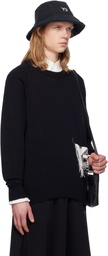 Y-3 Black Knit Crew Sweater
