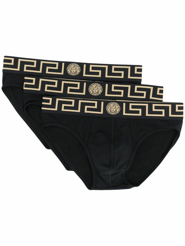 Photo: VERSACE - Greca Low Briefs 3 Pack