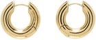 Numbering Gold Round Volume Earrings
