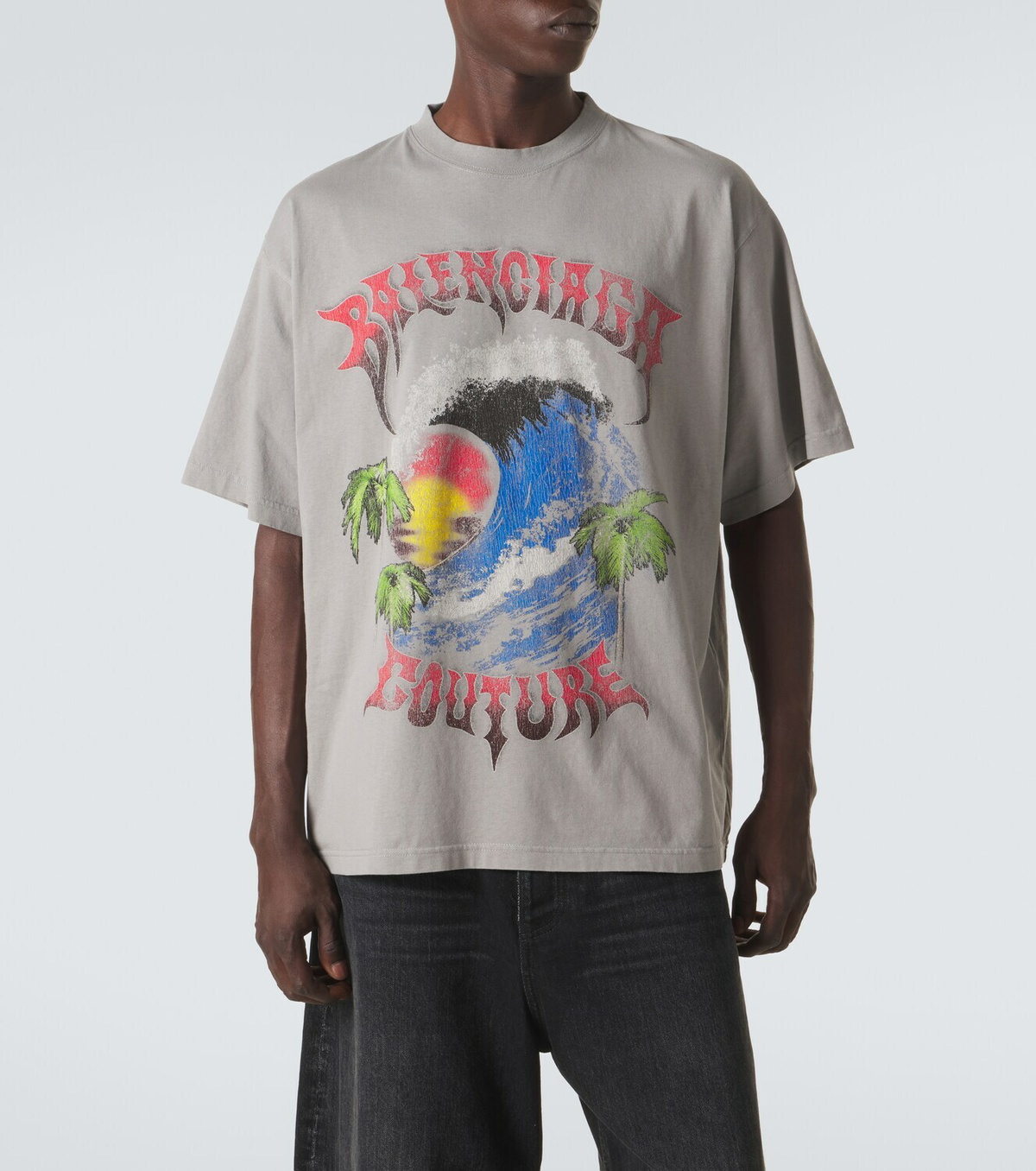 Tシャツ(半袖/袖なし) BALENCIAGA Printed cotton-jersey T-shirt Balenciaga Printed cotton jersey T-shirt Balenciaga