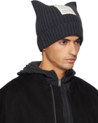 Acne Studios Gray Ribbed Square Beanie