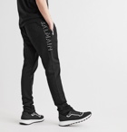 Balmain - Tapered Logo-Print Loopback Cotton-Jersey Sweatpants - Black
