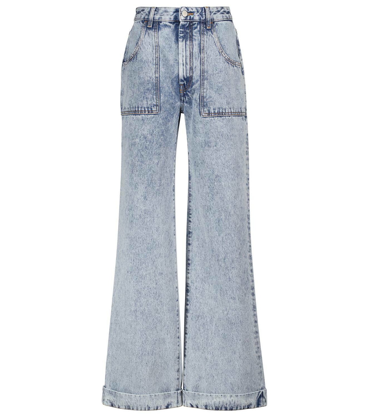 Alessandra Rich High-rise wide-leg jeans