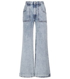 Alessandra Rich High-rise wide-leg jeans