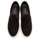 Common Projects Black Suede Slip-On Sneakers