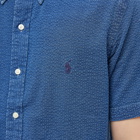 Polo Ralph Lauren Men's Seersucker Short Sleeve Shirt in Dark Indigo