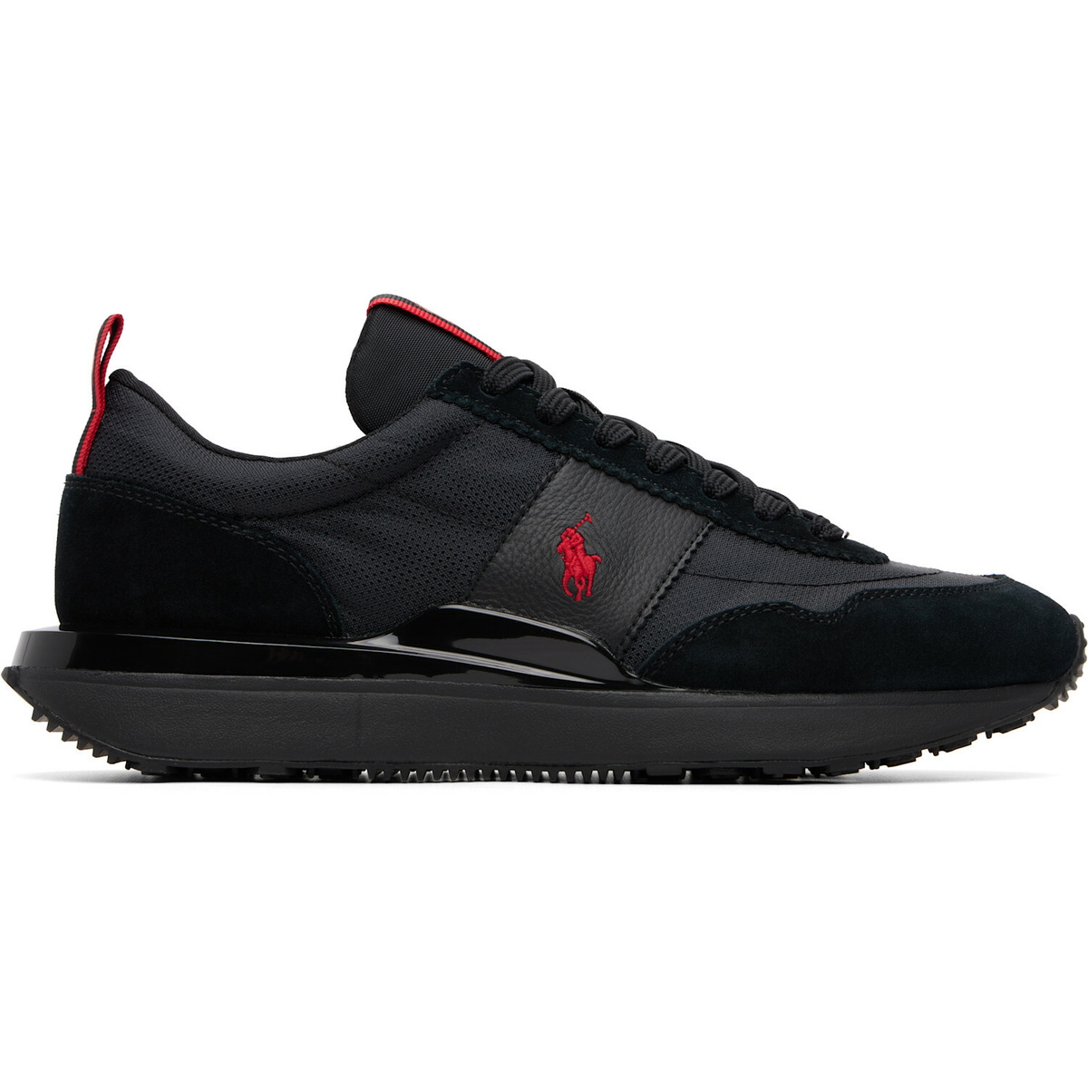 Polo Ralph Lauren Black Train 89 Suede & Oxford Sneakers