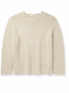 The Row - Olen Open-Knit Cashmere Sweater - Neutrals