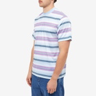 Noon Goons Men's Focus Stripe T-Shirt in Blue/Lavender